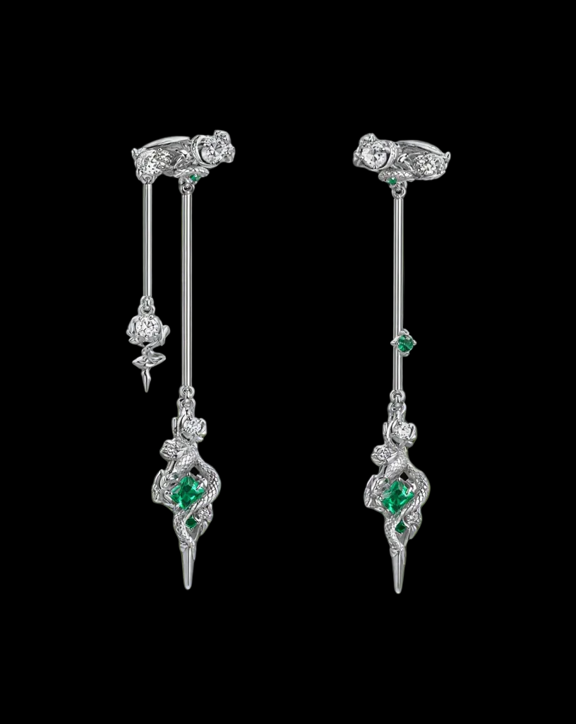 Emerald Ophis Dangles